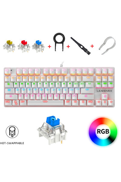 Sarftech Leaven K550 Usb Rgb Led Kablolu 87 Tuşlu Mekanik Gaming Oyuncu Klavy...