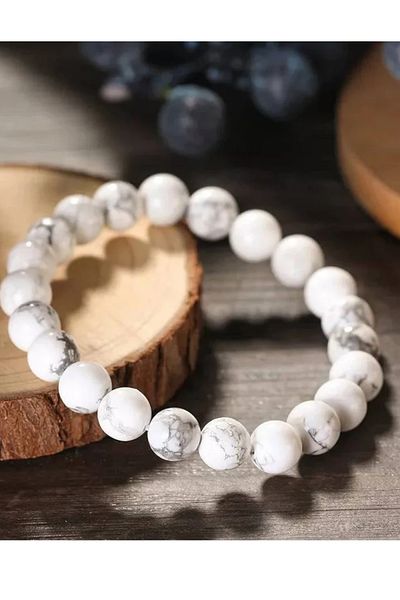NBS Beautiful Naturel Stones سوار هافليت (السلام والهدوء) من الحجر الطبيعي الأنيق