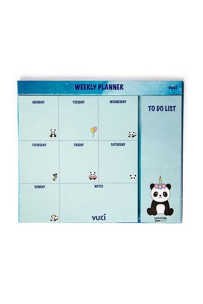 Şeker Ofisi Desktop Weekly Planner Notebook Panda