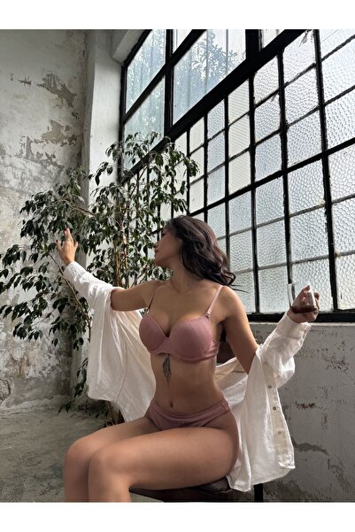 Donna Liberta Σετ σουτιέν με μοτίβο στήριξης Bralet σε σκόνη εσωρούχων 624