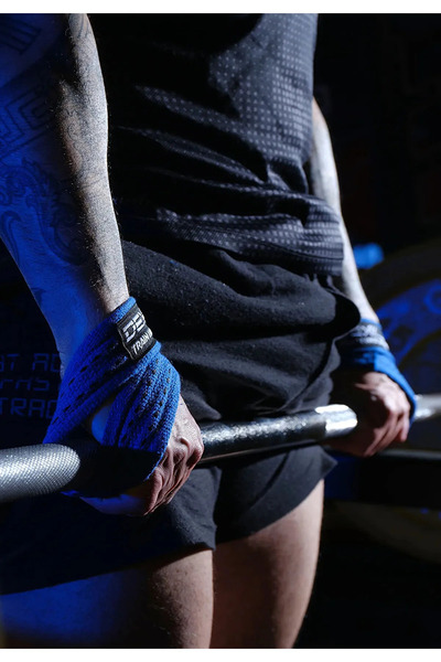 Dex Supports Lasting Energy Dark Camouflage Bracelet & Blue 8 Loop Lifting Straps for Sportsman - Pack of 2