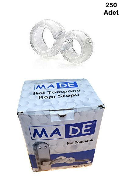 ŞENEL Yapı Market Made Kapı Kolu Lastiği Stoper Şeffaf Kol Tamponu Kutu 250 Adet