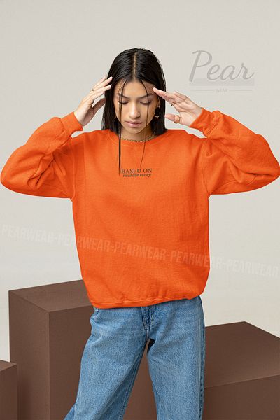 Pear Wear Γυναικείο φούτερ Oversize - Based Printed, 3 Thread Raised