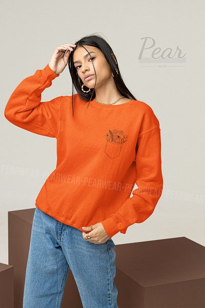Pear Wear Oversize Γυναικείο Φούτερ - Floral Printed