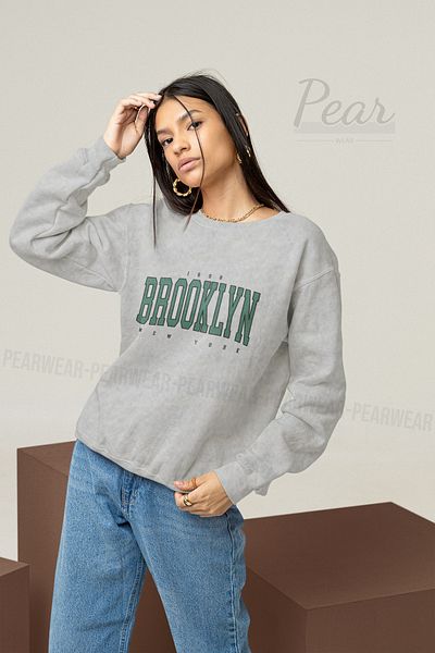 Pear Wear Γυναικείο φούτερ με 3 νήματα με στάμπα Brooklyn