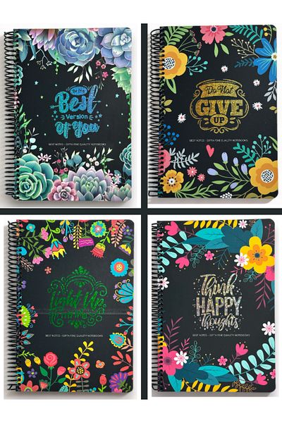 Gıpta GIPTA BEST NOTES HARD COVER SPIRAL 17 * 24 CM 70 GR PAPER 120 YPCHECKED – 4 PIECES
