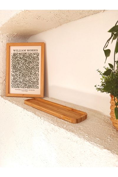 KaiHome Bamboo Rectangular Oil Pot Stand / Spice Bowl Stand / Presentation Holder / Organizer