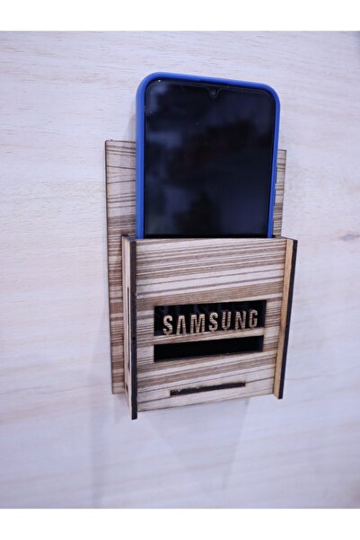 OYART&DESIGN Duvara Sabitlenebilir Ahşap Telefon Tutucu Telefon Standı