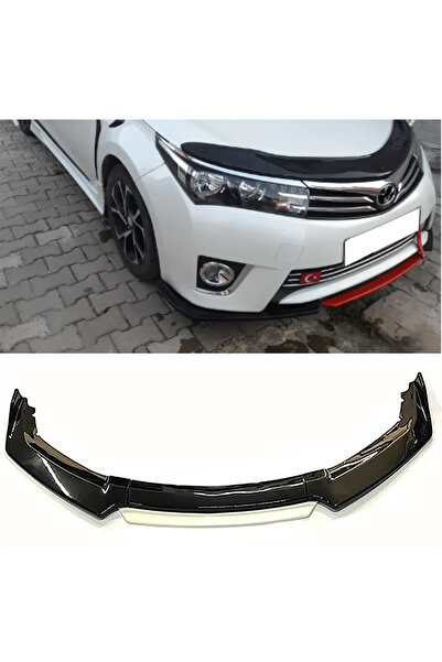 MKG Otomotiv Toyota Corolla 2009-2014 Beyaz Renkli Şeritli Dilli Ön Lip 4 Prç...