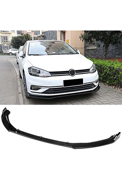 MKG Otomotiv Vw Golf 7.5 Vw Caddy Mk3 Uyumlu Ön Lip 3 Prç Parlak Siyah Kulakl...