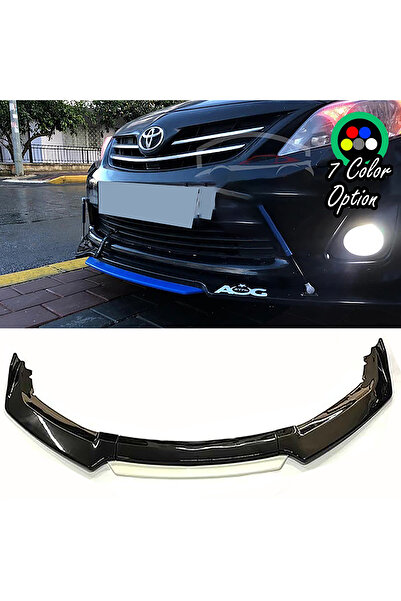MKG Otomotiv Toyota Corolla 2015 - 2017 Beyaz Renkli Şeritli Dilli Ön Lip 4 P...