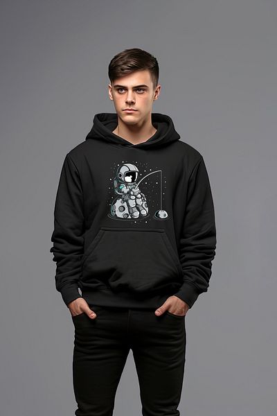 ADA BEBEK ÇOCUK Ανδρικό φούτερ Cotton Walking Astronaut Hooded