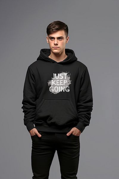 ADA BEBEK ÇOCUK Мъжки суитшърт с качулка Just Keep Going Style
