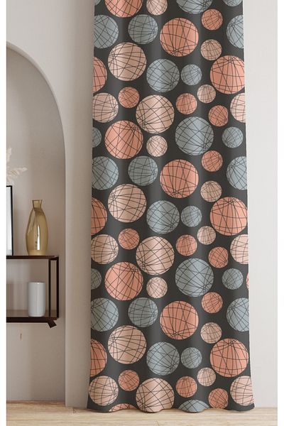AYSHOME Ays Home World Pattern Young Room Background Curtain
