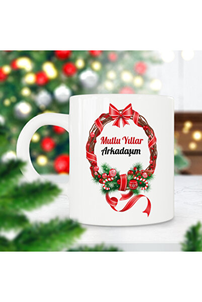 ART HEDİYE كوب مطبوع عليه هدية عيد الميلاد لصديق عيد الميلاد السعيد لعام 2024