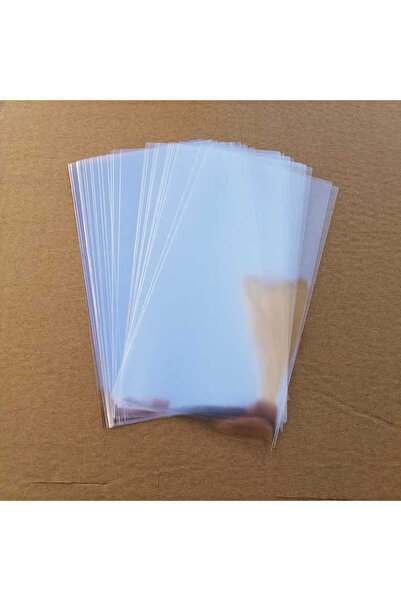 Dekals 100 Adet Düz (BANTSIZ) Şeffaf Jelatin Parlak Kurabiye Aksesuar Poşeti Ambalaj Paketi 13x27
