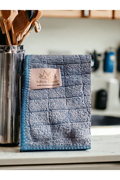 Technow Misclean Mikrofiber Mutfak Temizlik Bezi 40*40 cm Mavi (3 Adet)