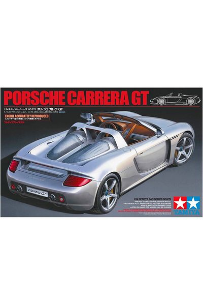 TAMIYA 1/24 Porsche Carrera GT Plastic Car Model Kit, Disassembled Hobby Set