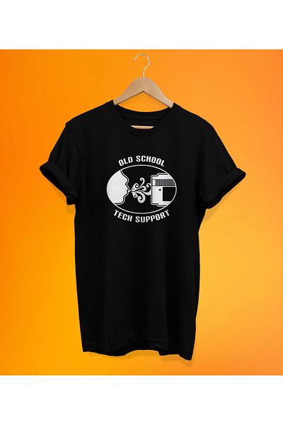 remonz Μπλουζάκι Retro Old School με στάμπα μαύρο, 100% βαμβακερό Basic (κανονικό μέγεθος)