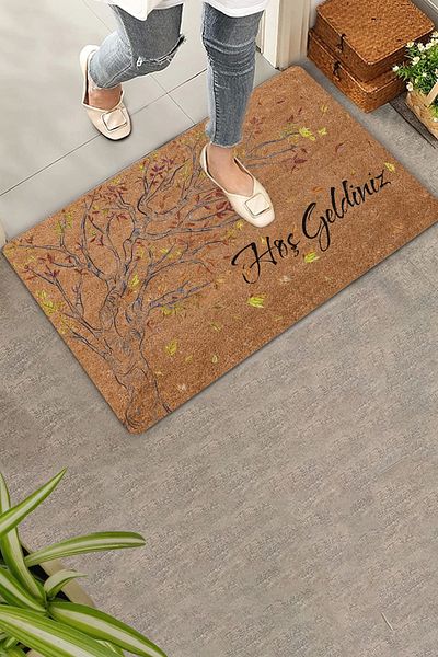 Valerine Life Leaf Dump Tree Themed Welcome Door Mat 45x70cm