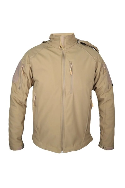 METAM Bej 5 Cepli Kapüşonlu Softshell Mont