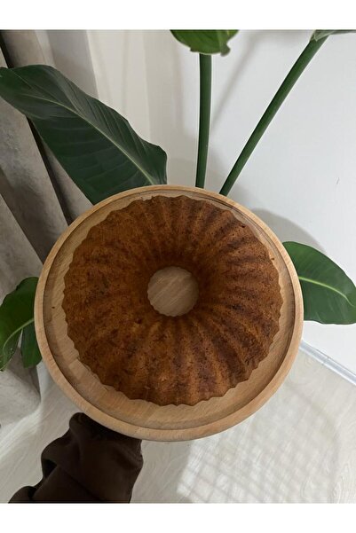 MSAY ahşap yuvarlak supla servis tabağı