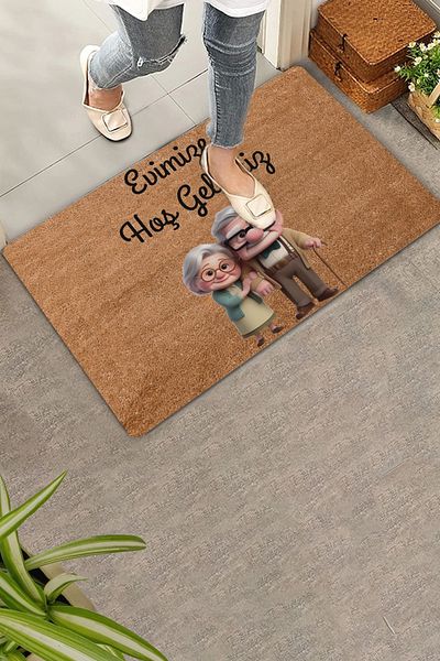 Valerine Life Cute Old Couple Welcome to Our Home Door Mat 45x70cm