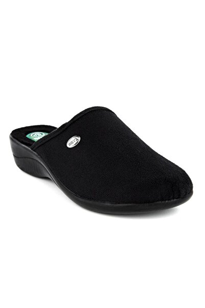 Muya 33917 Darcie Closed Front House Slippers Black Women's Slippers