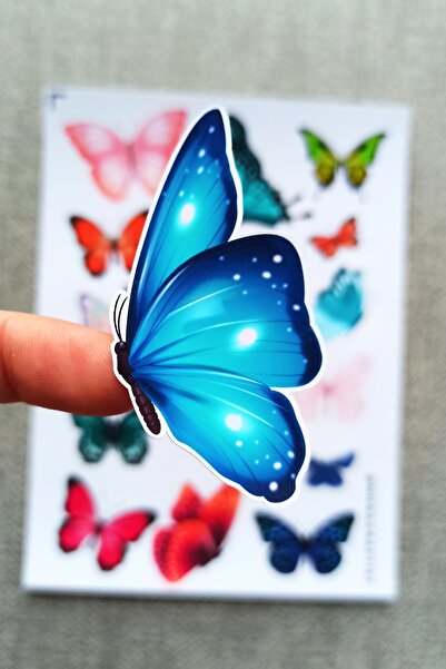 Mona Craftist 16 قطعة من ملصقات الكمبيوتر المحمول على شكل فراشة ومجلة سكرابوك