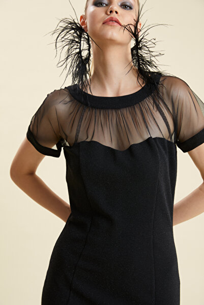 VERDA Tül Detaylı Abiye Elbise