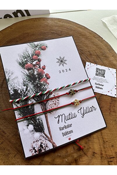 HARİKALAR DÜKKANI إسوارة رأس السنة مع بطاقة رأس السنة - 10 قطع