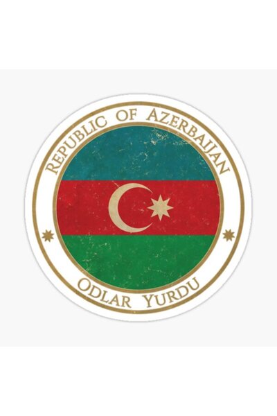 TSC Azerbaycan Azerbaijan 17 Cm Araba Sticker Etiket MD18