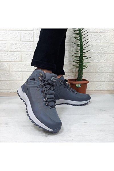 Jump 29652 Gri Renk Waterproof Kaymaz Rahat Erkek Bot