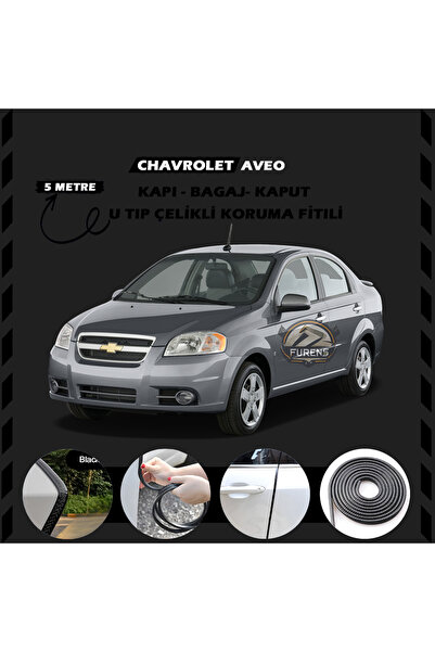 STS Oto Aksesuar Chevrolet Aveo Oto Araç Kapı Koruma Fitili 5metre Parlak Siy...