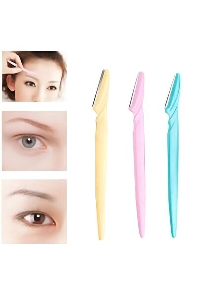 HİROS'H Yüz Jileti Ve Kaş Usturası 3'lü Ustra Kaş Makası