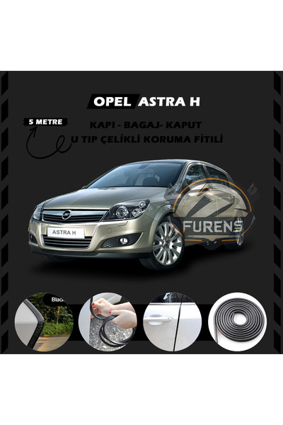 STS Oto Aksesuar Opel Astra H Oto Araç Kapı Koruma Fitili 5metre Parlak Siyah...