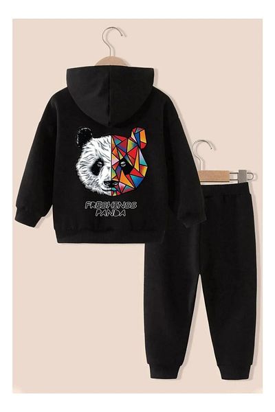 MODARAMA SET COPII CU Glugă IMPRIMAT PANDA