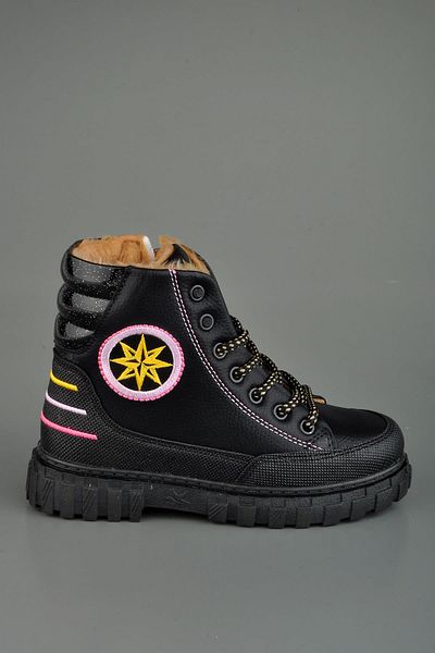 KONFOR Star Kids Μεσαίο Φίλτρο Κοριτσιών Μποτάκια Μαύρο