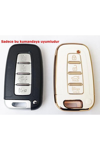 skilit samsun oto kilit Kia Sportage Rio Soul Optima Smart Remote Case Auto Keychain 4 Keys White