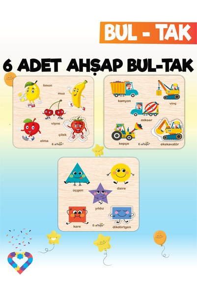 esatoys Educational 6 Pieces Find-Plug Toy