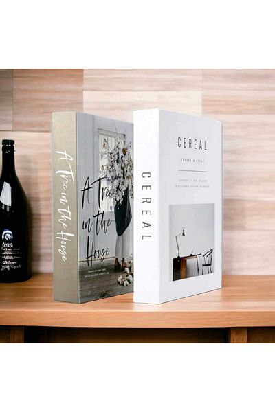 NARİBA A Tree & Cereal 2-Piece Decorative Book Box Set