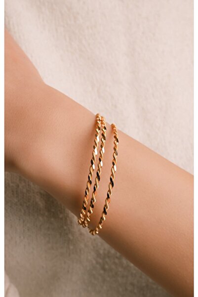 15 Gram 22 Ayar Altın Işçiliksiz Yatırımlık Paftalı Burma Bilezik