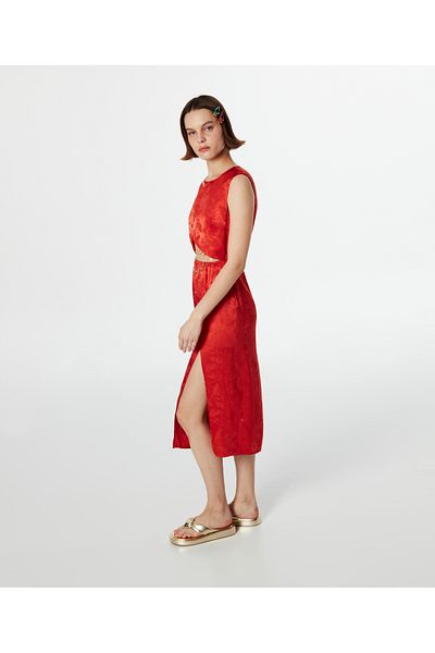 Twist Kleid aus Jacquard-Satin