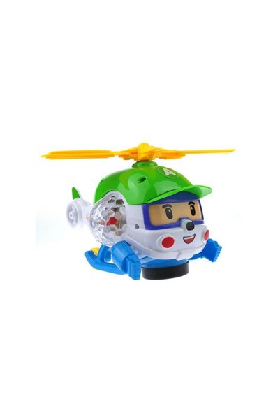 layfhex Işıklı Bebek Oyuncağı Cartoon Helikopter Pilli Işıklı Müzikli