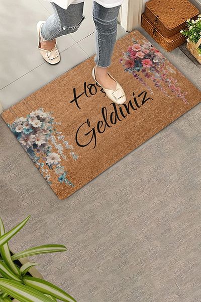 Valerine Life Pendulum White Pink Daisy Bundles Welcome Door Mat 45x70cm