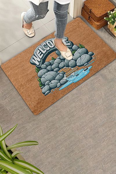 Valerine Life Culoar și Pietriș Bun Venit Covoraș pentru Ușă 45x70cm