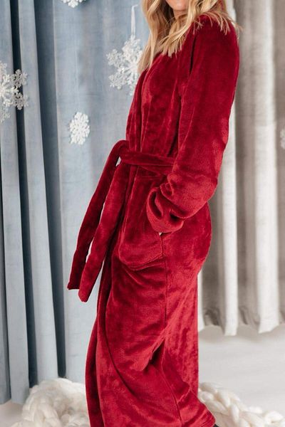 HIZSOY TEKSTİL Red Lux Bathrobe