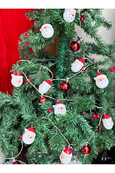 QUEEN AKSESUAR İthal lüks çam ağacı dekorasyon zilli noel baba top kokina süs...