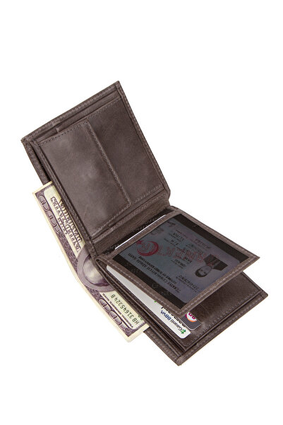 jön Genuine Leather Men's Wallet with Coin Compartment