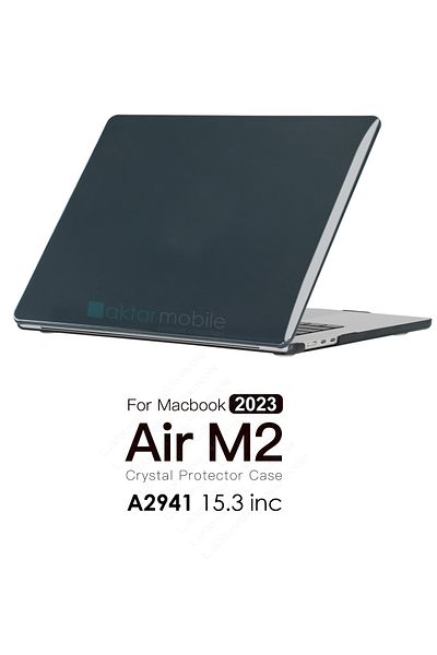 Dolia غطاء حماية متوافق مع MacBook Air 15 M2 2023 A2941 مقاس 15.3 بوصة، تصميم شفاف لامع مع قنوات هوائية